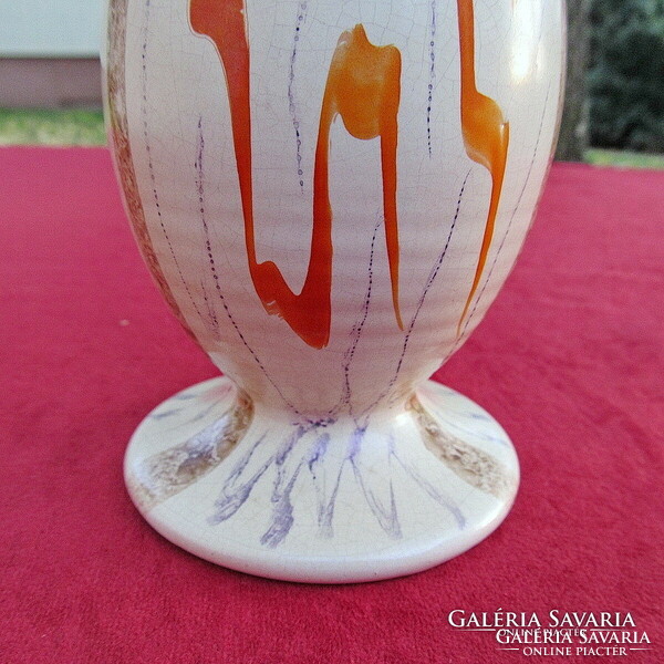 ~1950~ Fohr-Ceramic Germany - jelzett, német porcelán váza (20 cm) MID-CENTURY