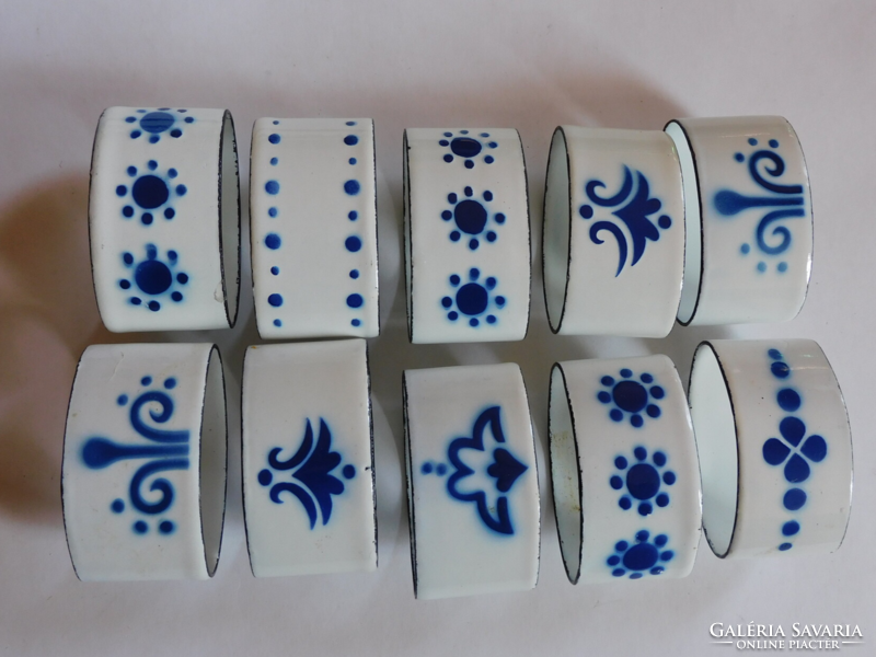 Enamel napkin rings 10 pieces