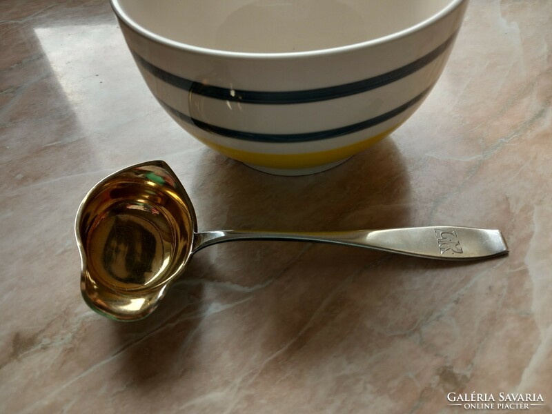 Silver sauce spoon with gilded interior, age: 1919!!!