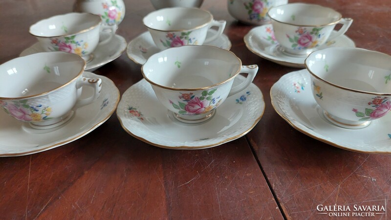 Herend flower pattern coffee set