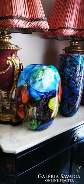 Érdekes muránói üveg váza