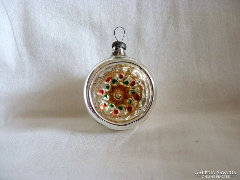 Old glass Christmas tree decoration - reflex sphere!