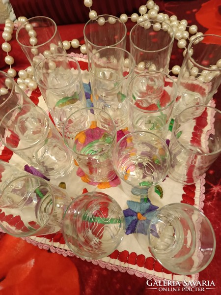 New!!!!!! Glass set! Bormioli rocco 16 new, marked glass glasses with thick bottoms