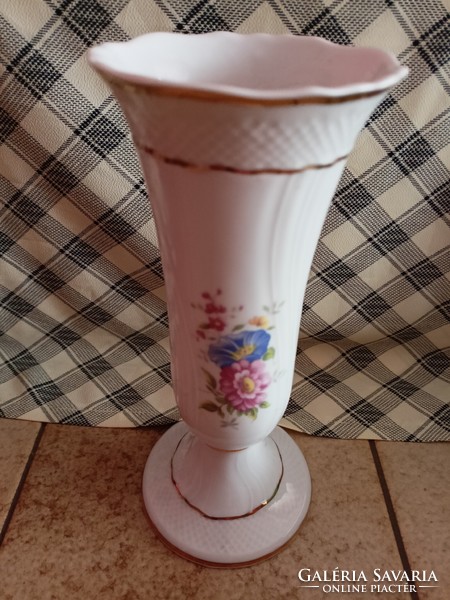 Hollóházi porcelain vase with flower decoration HUF 5,000