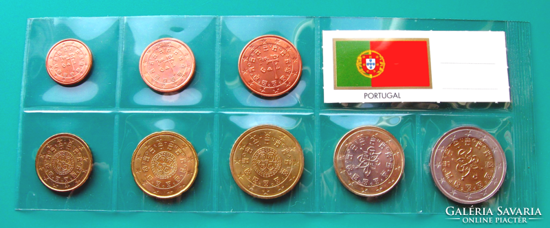 Portugália - Teljes Euro forgalmi sor -  2002 és 2004