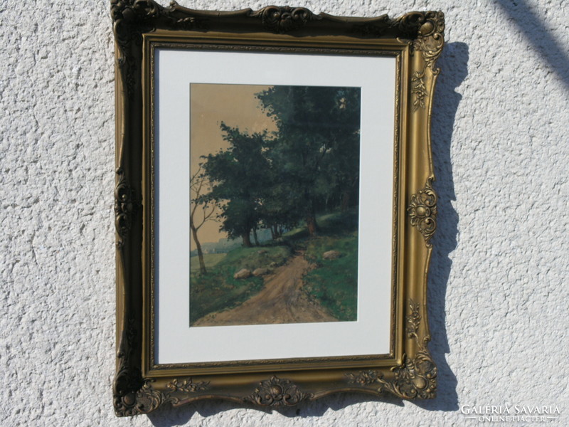Szatmári Horváth Kálmán (1890-1957,Budapest)  - ("Erdei út 1928") - akvarell