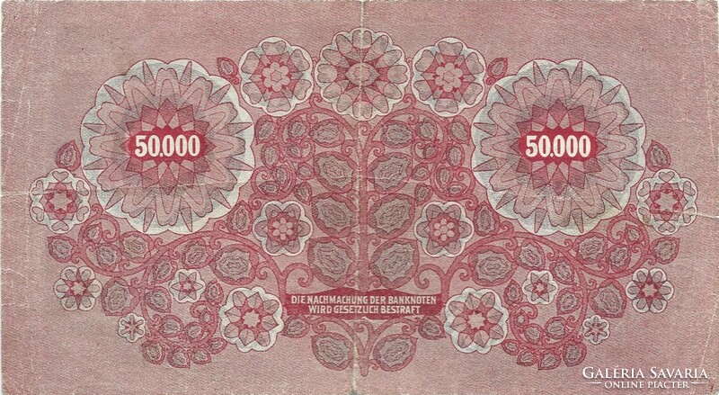 50000 Korona kronen 1922 Austria rare