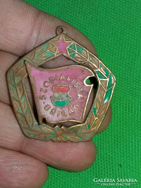 Antique cancer era - very rare socialist brigade medal / mini medal according to pictures