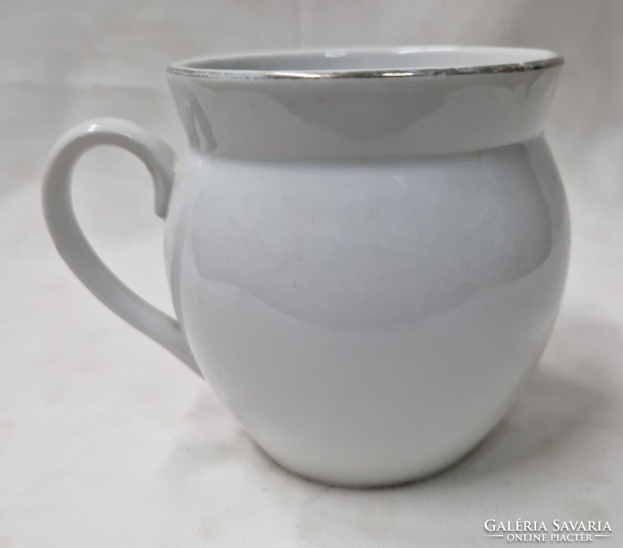 Old floral marked porcelain belly mug 9 cm.