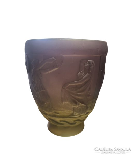 Francia art deco Georges de Feure üveg váza - 51919