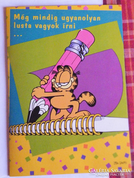 Régi Garfield képeslap 1996 - saját gyűjteményből -