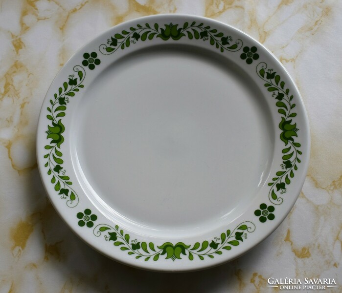 Alföldi porcelain green Hungarian pattern flat plate