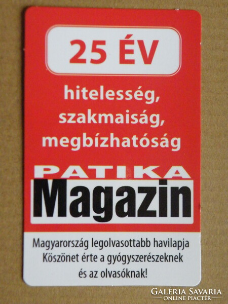 25 years of pharmacy magazine card calendar (galenus pharmaceutics paper -és könyvídádó kft. (2020)