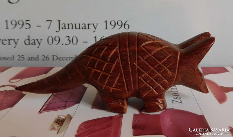 Armadillo carved from tropical wood