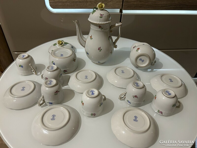 Old Herend porcelain coffee set for 6 people