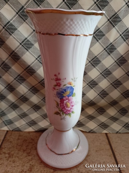 Hollóházi porcelain vase with flower decoration HUF 5,000