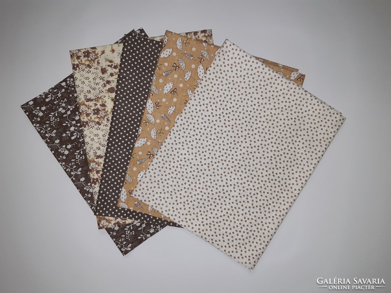 Brown fabric package - patchwork - decor - fabric by the meter - quilting