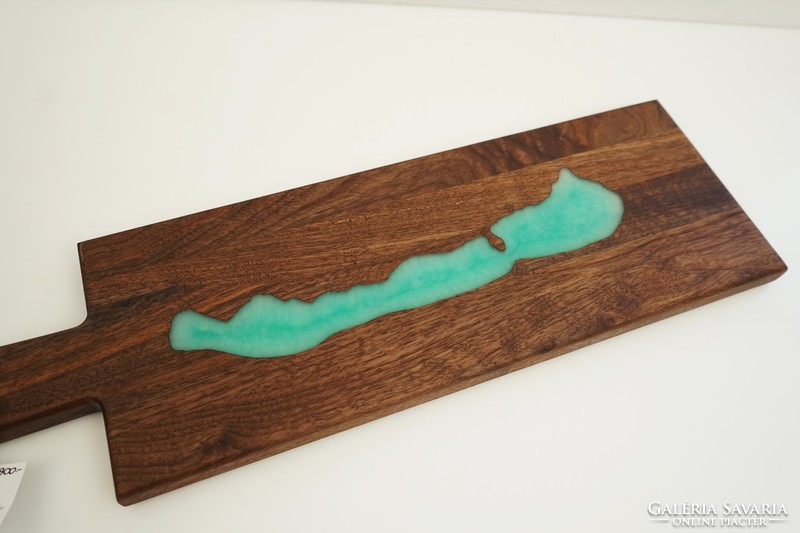 Balaton solid American walnut wood and epoxy serving board / cheese serving board / epoxy balaton