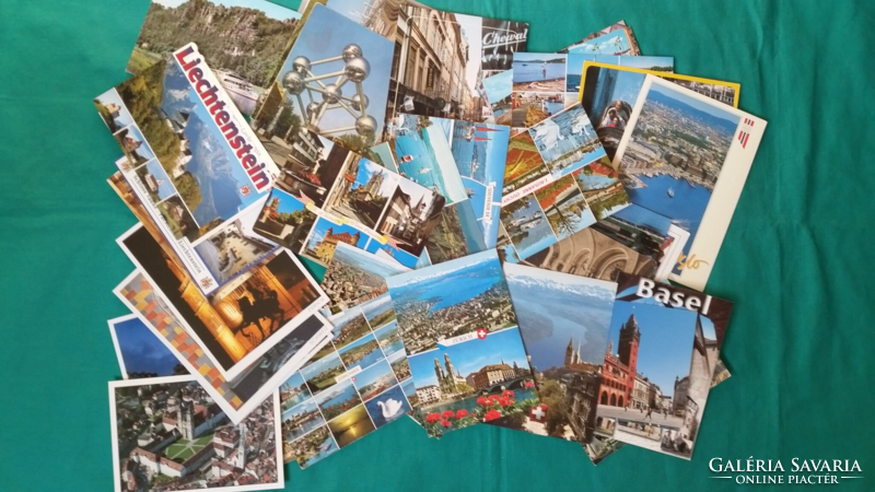 Képeslapok európai városokból, írott és postatiszta vegyesen