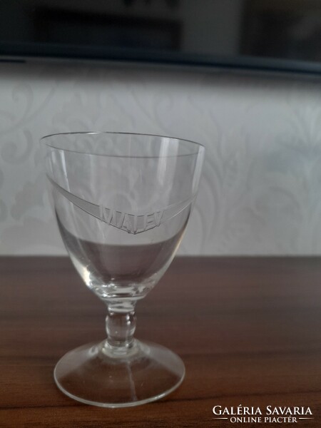 Malév relic!!! 3 glass glasses with Mallow inscription!