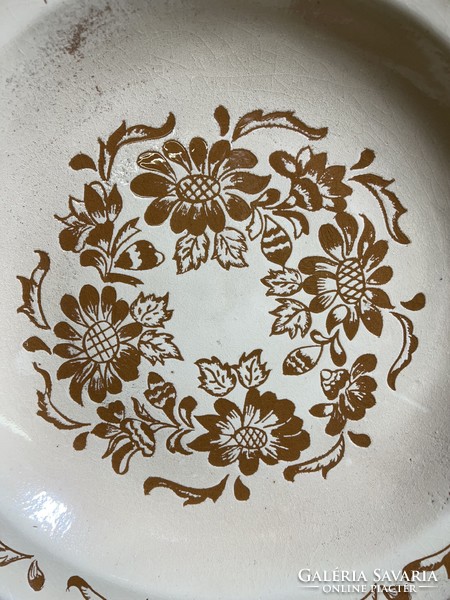 Kézzel festett kerámia asztalközép kínáló tál gyümölcsös tál 32 cm3207