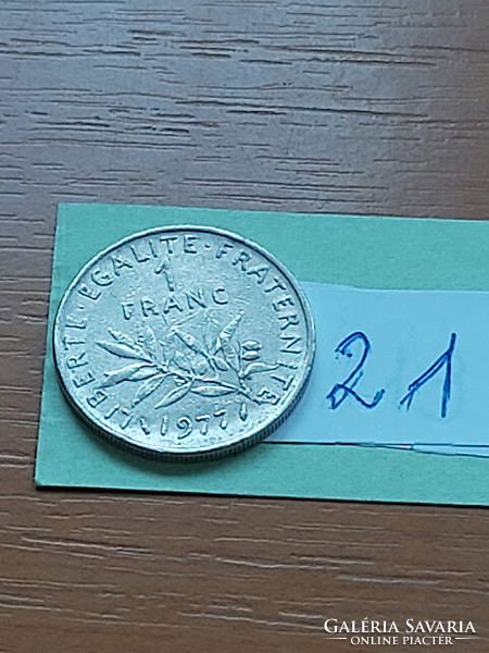 French 1 franc 1977 nickel 21