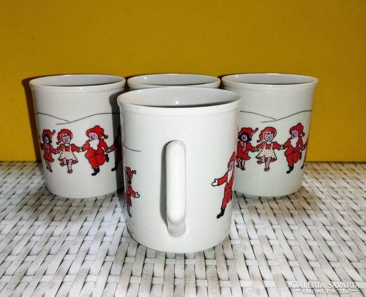 4 Pieces zsolnay - Santa Claus themed mug