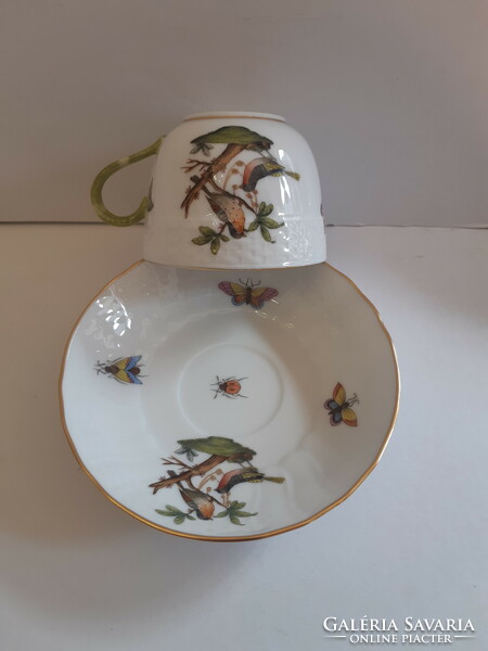 Hibátlan! Vitrin állapotú Herendi porcelán 1728 Rothschild mokkás csésze