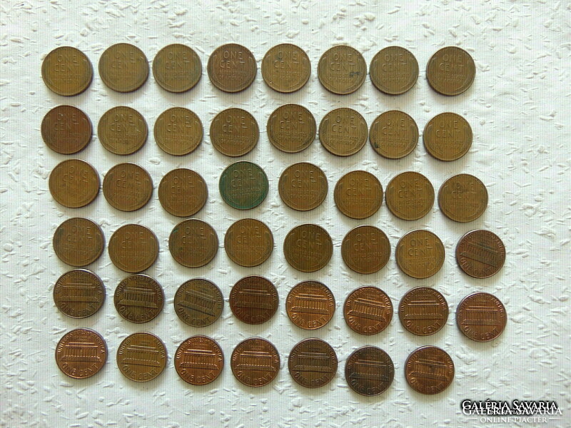 Usa 1 cent 47 piece lot!