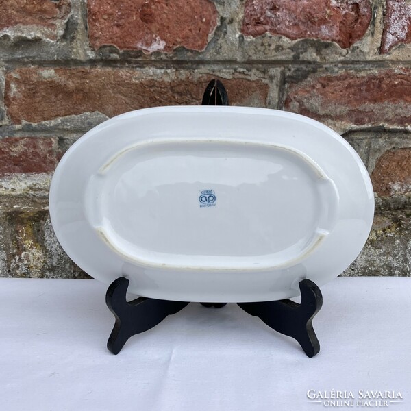 Alföldi blue striped sausage porcelain bowl - oval serving bowl