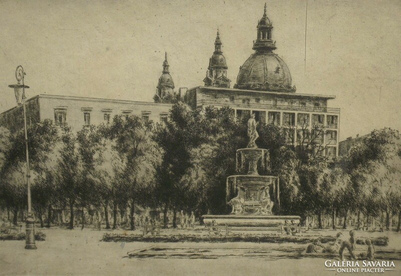 Paul Paulovits (1892-1975): Neptune Fountain / Budapest