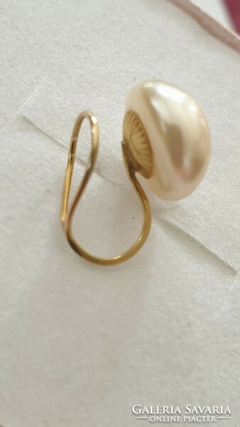 Beautiful gold earrings with pearls 1pc!