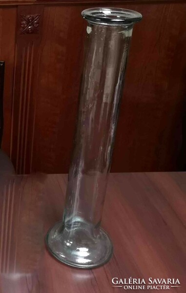 57 cm tall, thick village giant cylinder glass vase