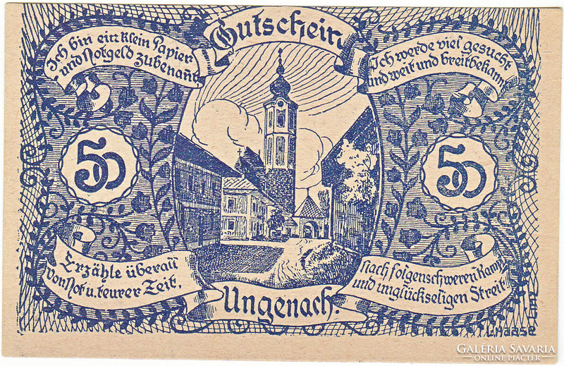 Austrian emergency money 50 heller 1920