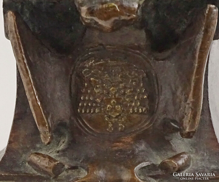 1A623 Samassa József bíboros bronz mellszobor 32 cm