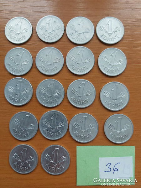 MAGYAR NÉPKÖZTÁRSASÁG 1 FORINT 1967 - 1989  ALU.  18 DB  36