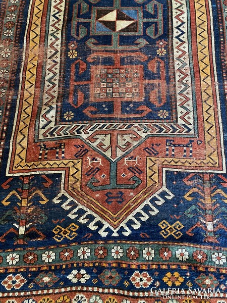 Antik Kaukázusi Kazak szőnyeg 255x146