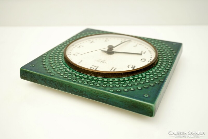 Beautiful peter wall clock / ceramic / quartz structure / retro / old / works!