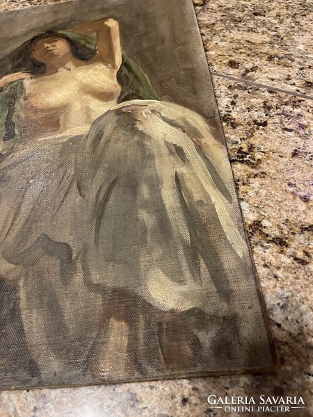 Róbert Nádler: female nude oil on canvas