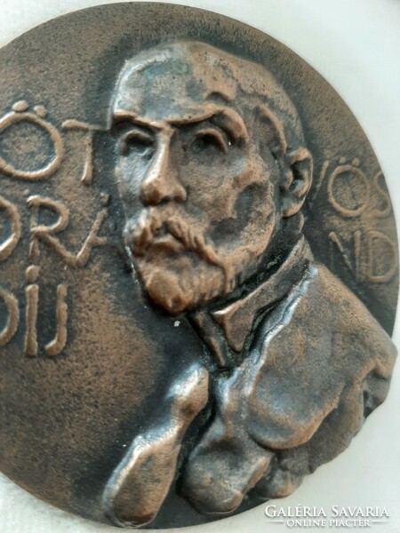 Róbert Csíkszentmihályi eötvös loránd prize bronze plaque in its own box 6.6 cm