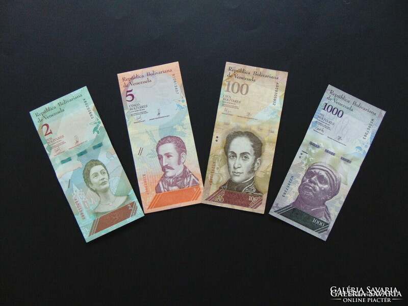 Venezuela 4 darab bolivar bankjegy LOT ! 02