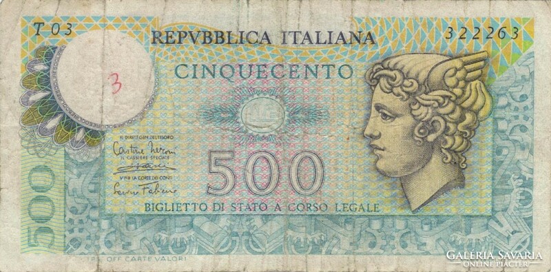 500 líra lire 1974.02.14. Olaszország