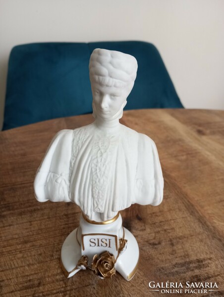 Hollóháza sisi biscuit porcelain statue józsef róna