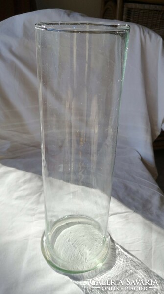 40.5 cm high, thin village, light cylindrical glass vase