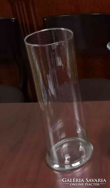 40.5 cm high, thin village, light cylindrical glass vase