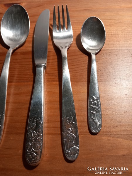 Berndorf children's matching silver-plated cutlery set of 4 pieces