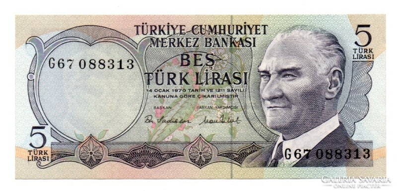 5 Lira 1970 Turkey