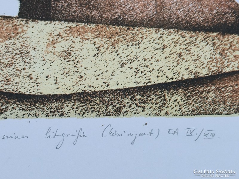Nádas Alexandra színes litográfia művészpéldány
