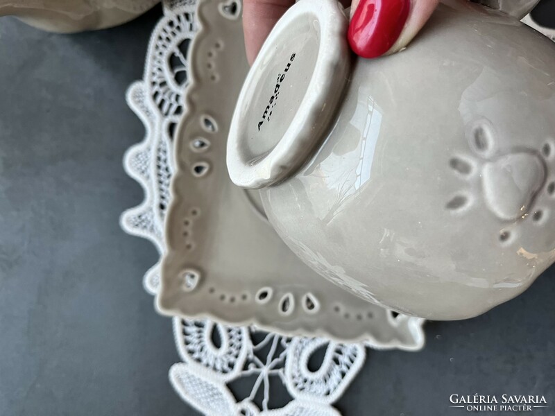 ‘Amadeus’ romantikus egyszemélyes teás készlet finom színben