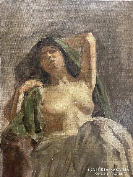Róbert Nádler: female nude oil on canvas